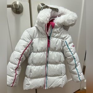 3T white with pink lining Snozu winter coat